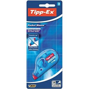 Tipp-Ex Pocket Mouse, correctieroller, met beschermkap Single 2 Stuk wit