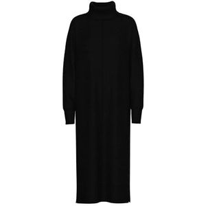 Pieces - MALOU - Gebreide Jurk - Mêlee - Oversized - Midi - Lange Mouwen