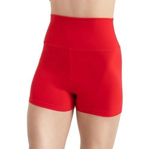 Capezio Dames Team Basic High Waisted Short - rood - L