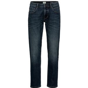 camel active Heren Regular Fit Houston Stretch Jeansbroek, Mid Greencast, 34W / 32L