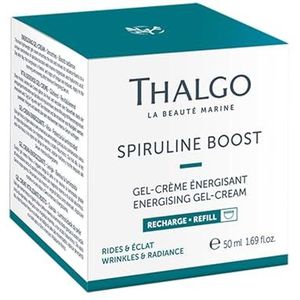 THALGO Spirulina Boost 2.0 Vitaliserende gelcrème, 50 ml maakt de huid glad en versterkt de helderheid, navulverpakking