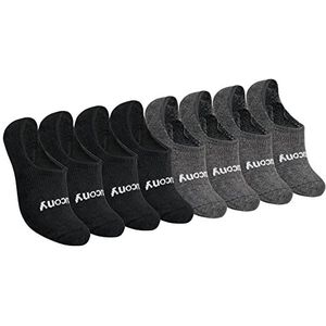 Saucony Onzichtbare sokken, zwart/antraciet (8 paar), eenheidsmaat (16 stuks) dames, zwart/antraciet (8 paar), One size