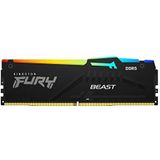 Kingston Fury Beast DDR5 RGB 8 GB 4800MT/s DDR5 CL38 DIMM Desktop Gaming Geheugen Enkele Module - KF548C38BBA-8