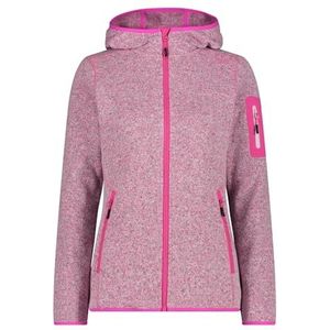 CMP - Knit-Tech damesjas met vaste capuchon, fuchsia-wit, 46