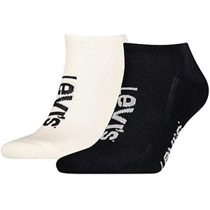 Levi's Crew Sock Unisex Sneaker, Black/Marshmellow, 43-46, Zwart/Marshmellow, 43-46 EU