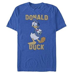 Disney Unisex Mickey-Donald Duck Organic Short Sleeve T-Shirt, Bright Blue, L, bright blue, L