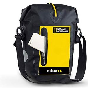 Nilox Nilox-National Geographic Fietstas, waterdichte fietstas met tas voor notebook en pc tot 15,6 inch, fietsaccessoires met schouderriem