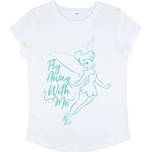 Disney Peter Pan - Fly Away With Me Women's Rolled-sleeve White M
