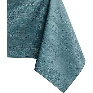 AmeliaHome tafelkleed lotuseffect waterafstotend linnenlook Donker Turquoise Vesta 150x350 cm