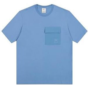 Champion Legacy C-Tech (220407) - Pocket SS Crewneck T-shirt, turquoise (CBU), L C-Tech FW24 heren, blauw turquoise (Cbu), L