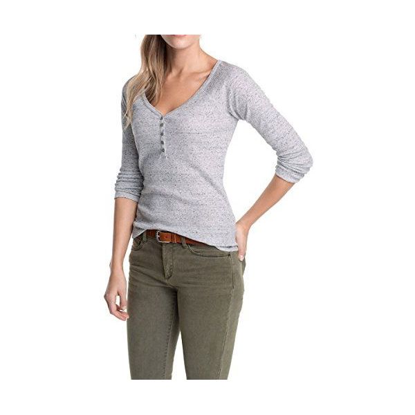 Esprit rib henley t shirt blauw Kleding kopen Groot aanbod online beslist