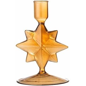 Bloomingville Jisele kandelaar, glas, bruin, Ø9xH14 cm