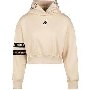 Tracey Cropped Hoodie - Beige - S