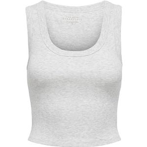 ONLEASY S/L Tank TOP JRS, lichtgrijs gem., L