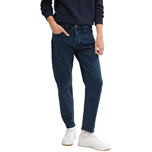 TOM TAILOR Denim Heren Loose Fit Jeans, 10173 - Dark Stone Blue Black Denim, 28W x 34L