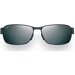 Maui Jim Black Coral Zonnebril, rechthoekig, mat zwart, Medium