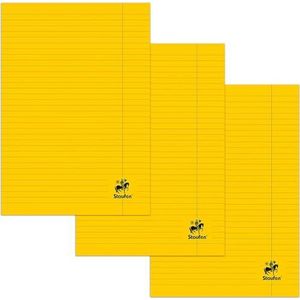 Staufen Style FolioDiarie - DIN A4, gelijnd 21 (8mm gelinieerd) met rode kantlijn, 40 vel, extra wit 80g/m² kwaliteitspapier, 3 stuks