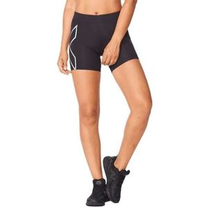 2XU Womens Core Compressie 5"" Shorts Zwart/Zilver, XL