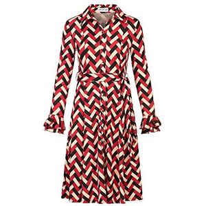 ApartFashion Apart jurk voor dames, met print, Rood-veelkleurig, 40