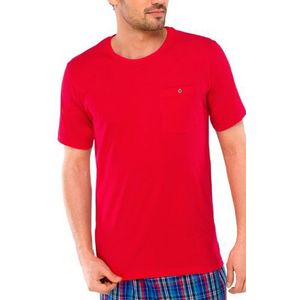 Schiesser Herenshirt met korte mouwen en pyjama-bovenstuk, rood (500), 50 NL