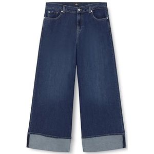 7 For All Mankind Dames Marie Leg Radar met Wide Cuff Jeans, Donkerblauw, 31W