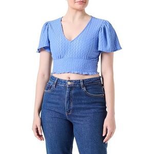 ONLY Dames Onlhannah S/S Smock Top JRS Noos T-shirt, blauw, L