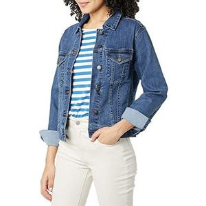 Amazon Essentials Jean-jas voor dames (verkrijgbaar in grote maten), medium wash, klein