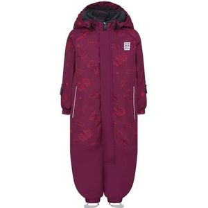 LEGO LWJADEN 702-SNOWSUIT sneeuwpak, bordeaux, normaal voor kinderen, uniseks, Bordeaux, One size