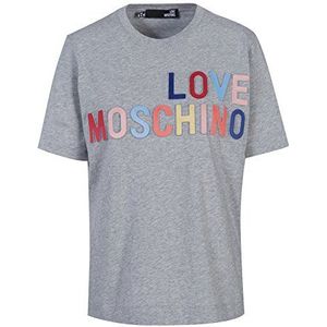 Love Moschino dames T-shirt katoen jersey T-shirt_embossed logo