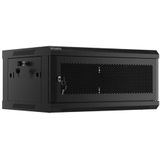 Lanberg - Nástěnná jednodílná skříň 19" - Zwart - 4U/600x450 - Serverkast