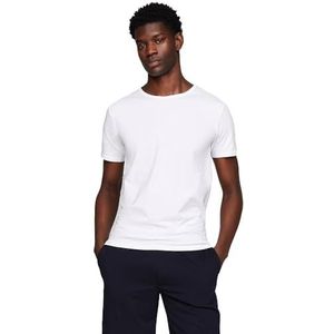 Tommy Hilfiger Heren Stretch CN TEE SS 3PACK S/S T-shirt, wit/wit/wit, M, Wit/Wit/Wit, M