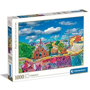 Clementoni Collection-Park Güell, Barcelona-1000 puzzel volwassenen, Made in Italy, meerkleurig, 39744