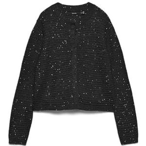 VERO MODA Gebreid vest 'VMLEILANI'  zwart / zilver