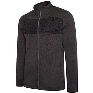 Dare2b Heren-Inclose Volledige Lengte Binnenrits Chin Guard Gebreide Effect Trui Gebreide Kleding, Ebbengrijs, XXL