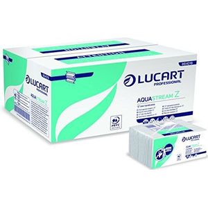 Lucart Professional, AquaStream Z, Zuivere cellulose Z-vouwhanddoeken, Ideaal voor openbare toiletten en kantoren, 242 stuks per verpakking, 23x23,5 cm, 15 st.
