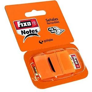 Fixo Notes 65006652. Zelfklevende marker met dispenser, oranje, PET, 25 x 43 mm