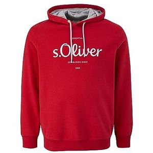 s.Oliver Heren sweatshirt met logoprint, rood, XXL