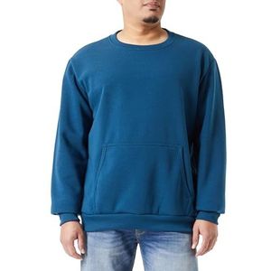 Colina Gebreid sweatshirt voor heren met ronde hals polyester kobalt maat XL, kobalt, XL