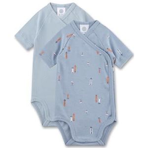 Sanetta - Wikkelbody - Blauw - 100% Biologisch Katoen - GOTS-gecertificeerd