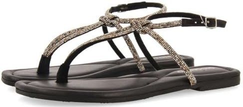 Gioseppo - 72149 - Sandalen - Zwart - Met Multicolore Strassbandjes