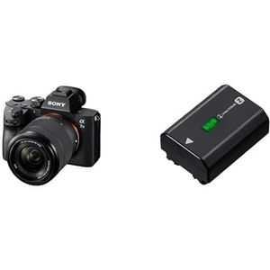 Sony Alpha 7 Mark III met 35 mm full-frame beeldsensor + 28-70mm-zoomlens - ILCE-7M3K & Sony NPFZ100.CE Z-serie oplaadbaar batterijpakket - zwart