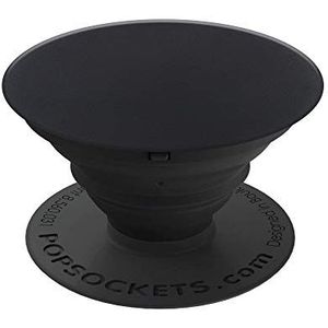 PopSockets PopGrip - [Niet verwisselbaar] Uittrekbare sokkel en handgreep voor smartphones en tablets - Zwart Aluminium