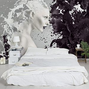 Apalis 94722 vlies/fotobehang melk en koffie breed | vlies behang wandbehang muurschildering foto 3D fotobehang voor slaapkamer woonkamer keuken | Maat: 320x480 cm
