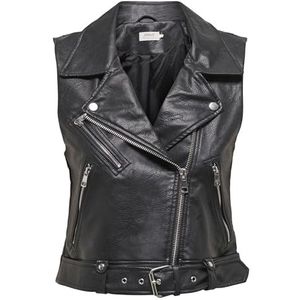 ONLY Onlvera OTW NOOS kunstleren waistcoat voor dames, zwart, L