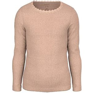 NKFKAB LS Slim TOP NOOS, Roebuck/detail: melange, 116 cm