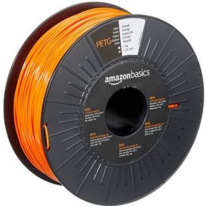 Amazon Basics 3D-printerfilament, PETG, 1,75 mm, oranje, spoel van 1 kg