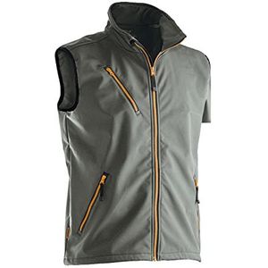 Jobman Workwear 7502, 750271-9800-3 softshell vest, grijs, XS