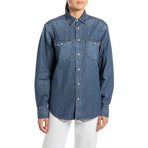 Replay Oversize jeanshemd voor dames, 009, medium blue., XS