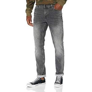 Only & Sons heren Jeans Onsloom Slim Zip Sweat Grey St 7103 Noos, Grey denim, 33W / 34L