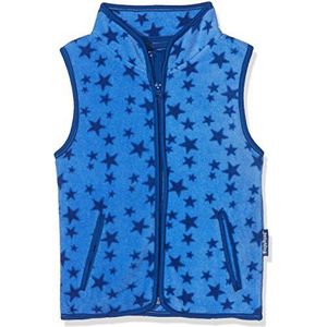 Playshoes Unisex fleece vest voor kinderen allover sterren, blauw, 80 cm